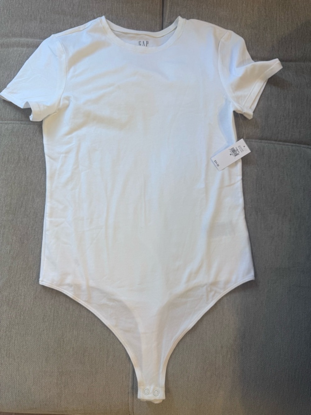 GAP White Short Sleeve One-Piece Bodysuit